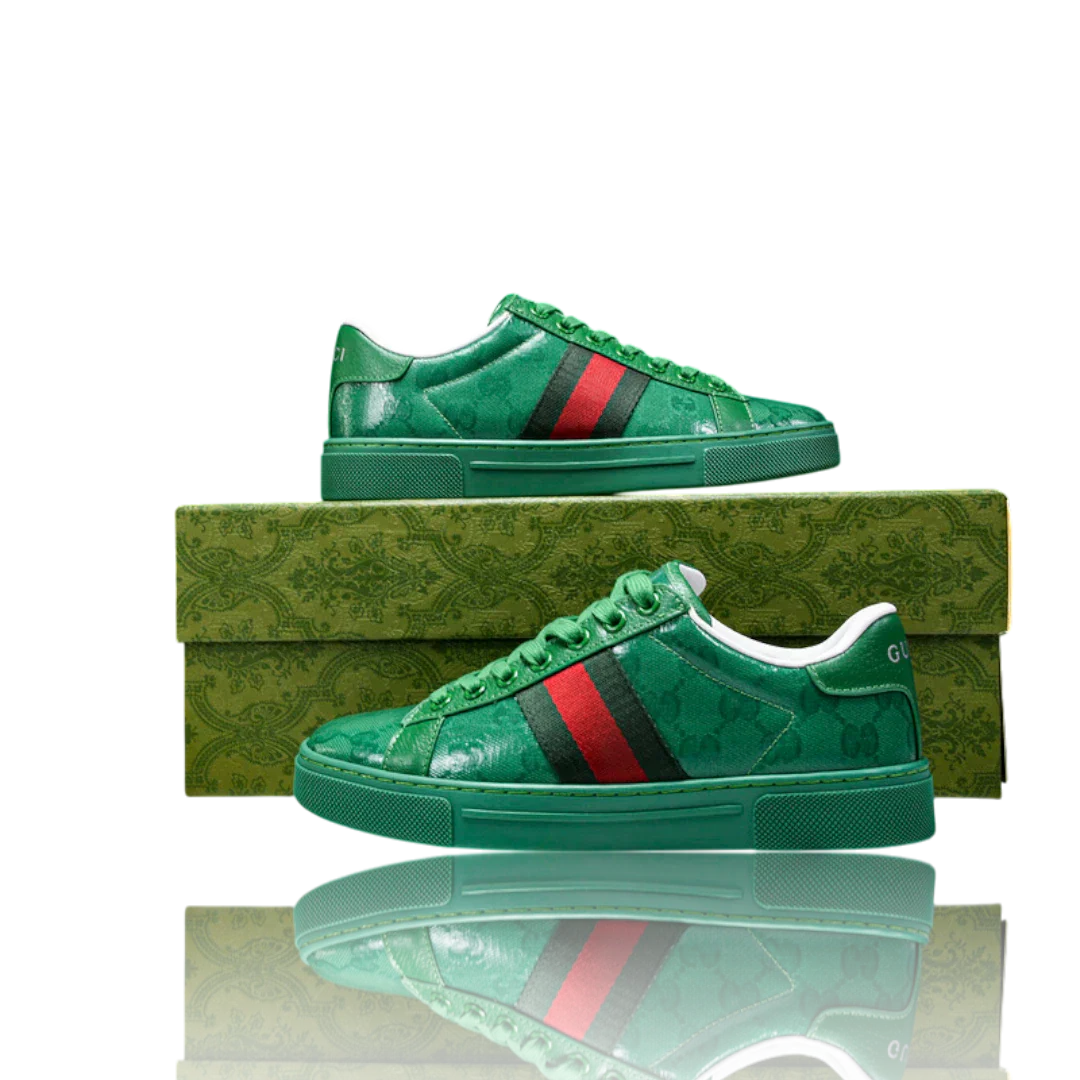 Guссi Ace Web 'Green Monogram'