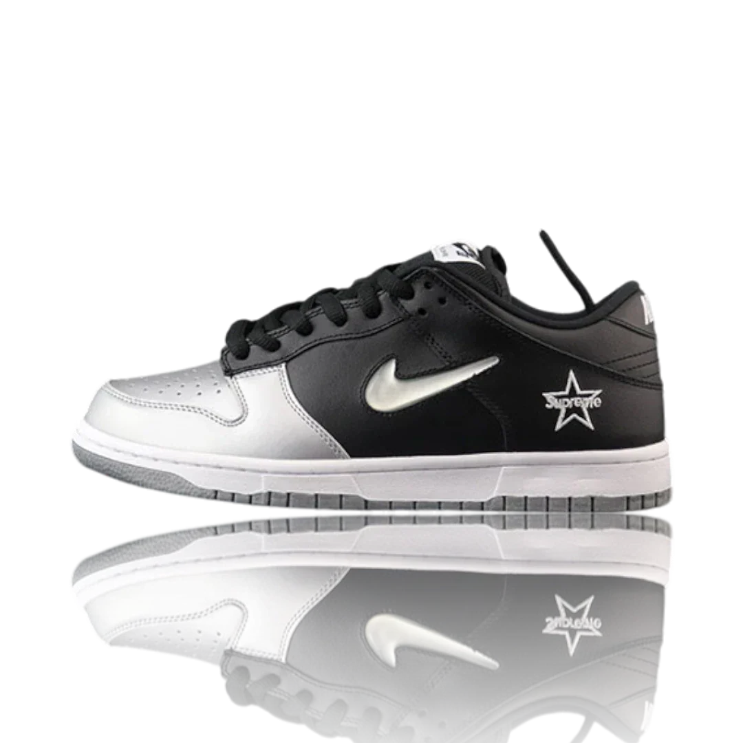 Supreme x SB Dnk Low 'Jewel Swoosh Silver'